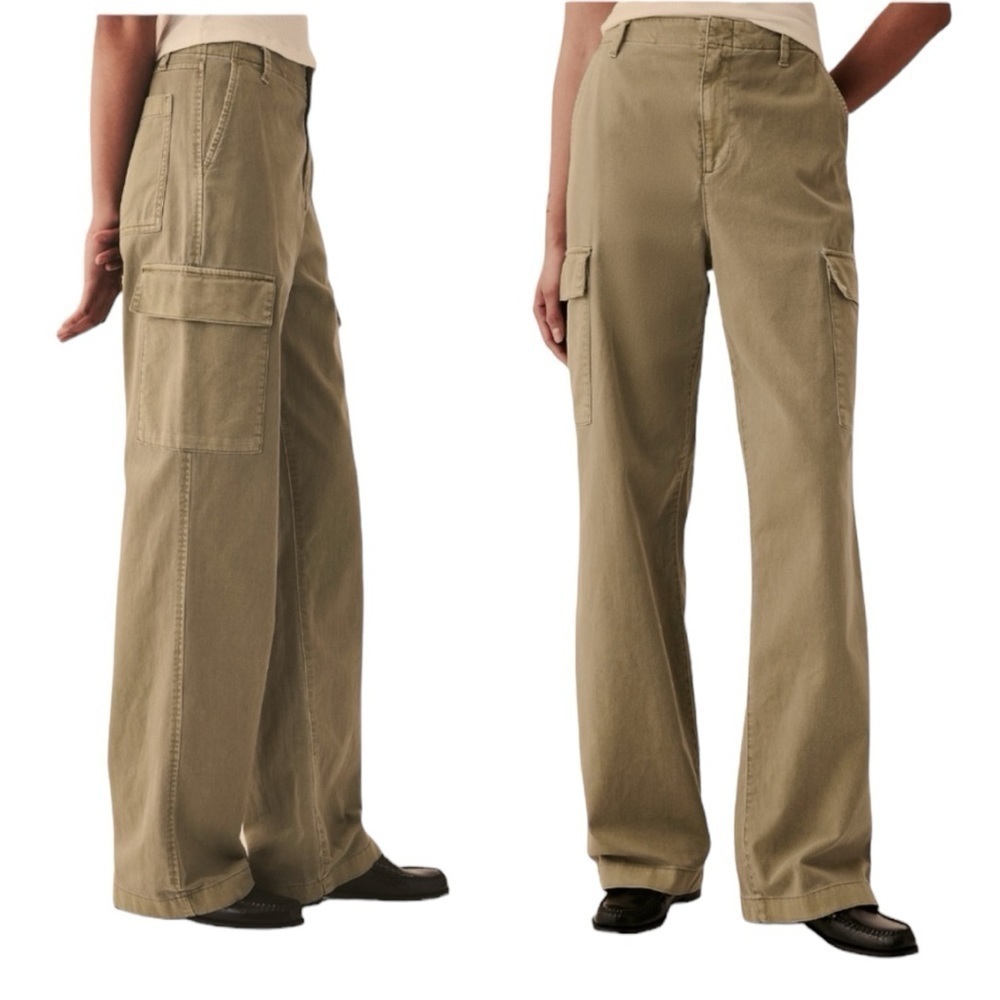 ABOUND Wide Leg Cargo Pants High Waist Women’s Size 32 NWT